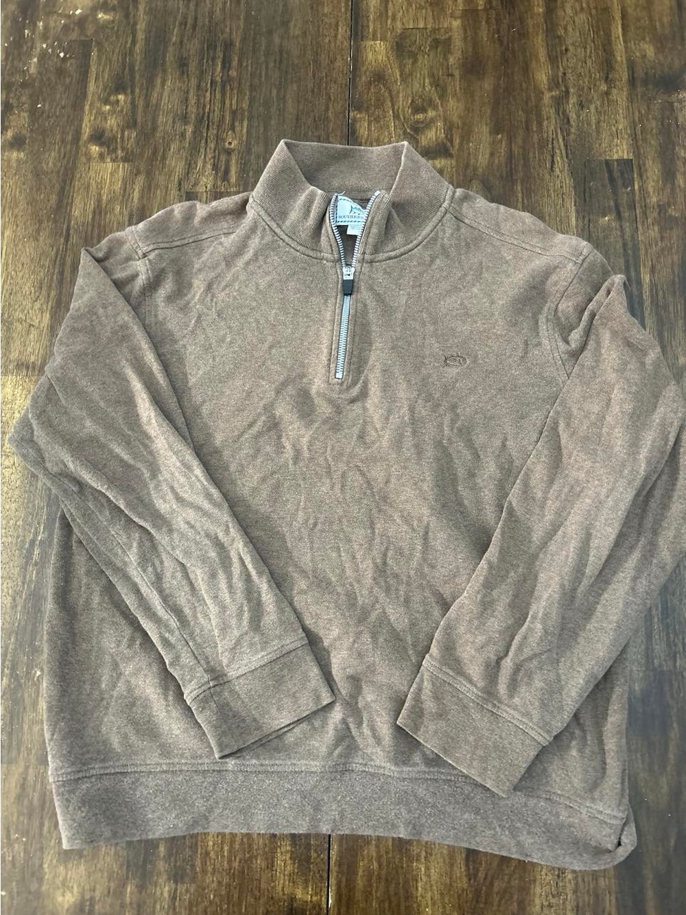 Southern Tide Men's Brown Half-Zip Pullover Sweater